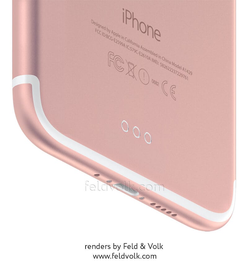 iPhone 7 Plus Pink bottom