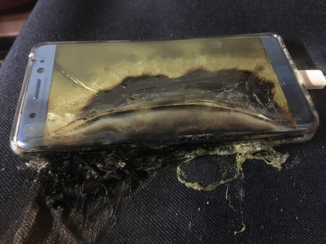 Note7 after getting exploded